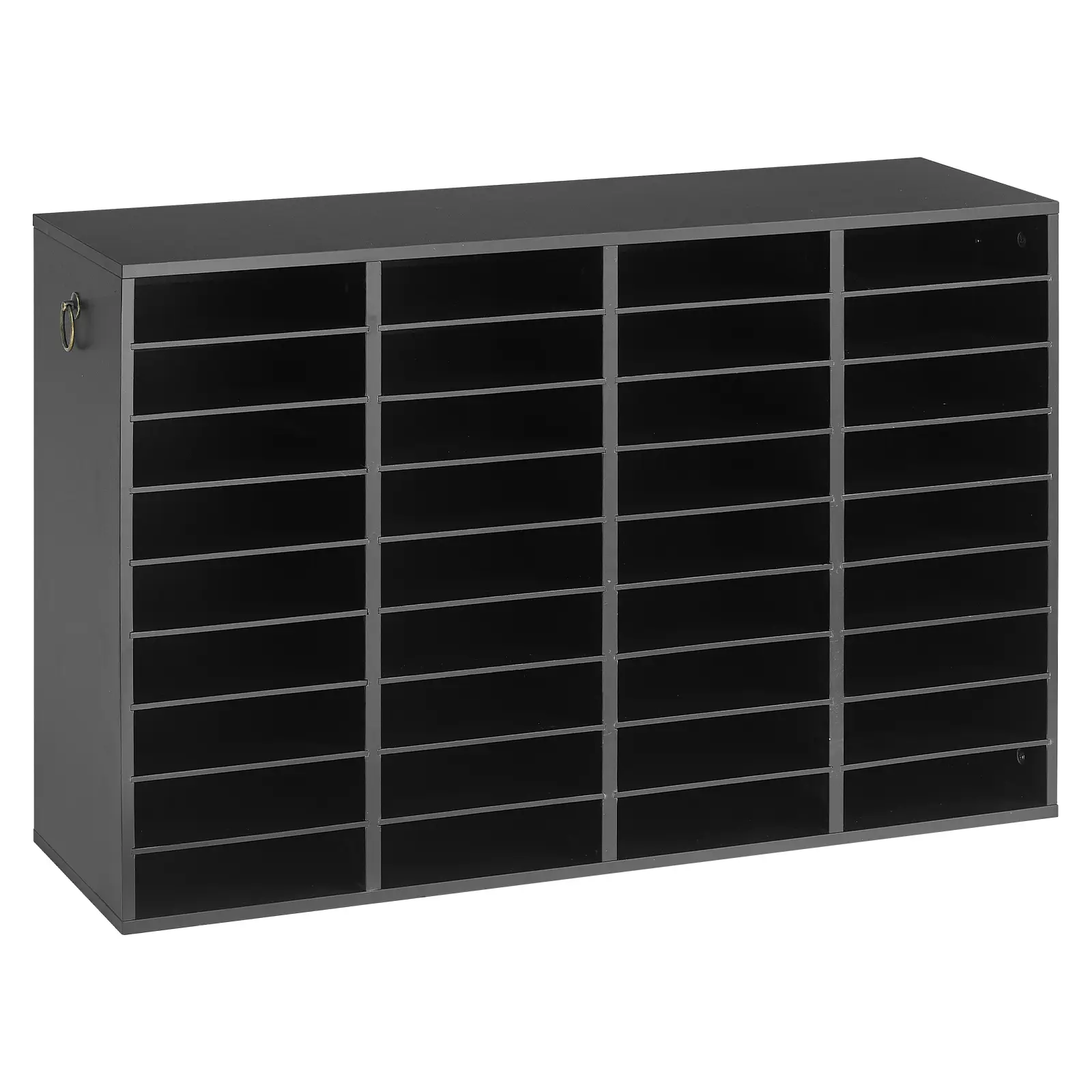VEVOR Wood Literature Organizer 36 Compartments Office Mailboxes Black, Countertop Literature Sorter for Files Documents Papers, with Adjustable Shelves, for Office, Home, Classroom Organization