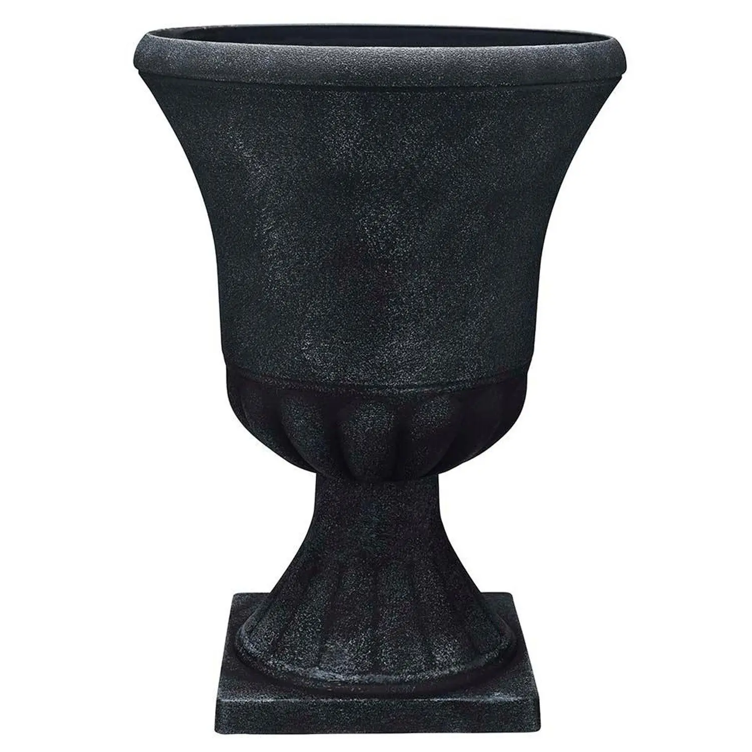 Southern Patio EB-029816 Winston 16 Inch Diameter Resin Outdoor Planter, Black Southern Patio EB-029816 Winston 16 Inch Diameter Resin Outdoor Planter, Black