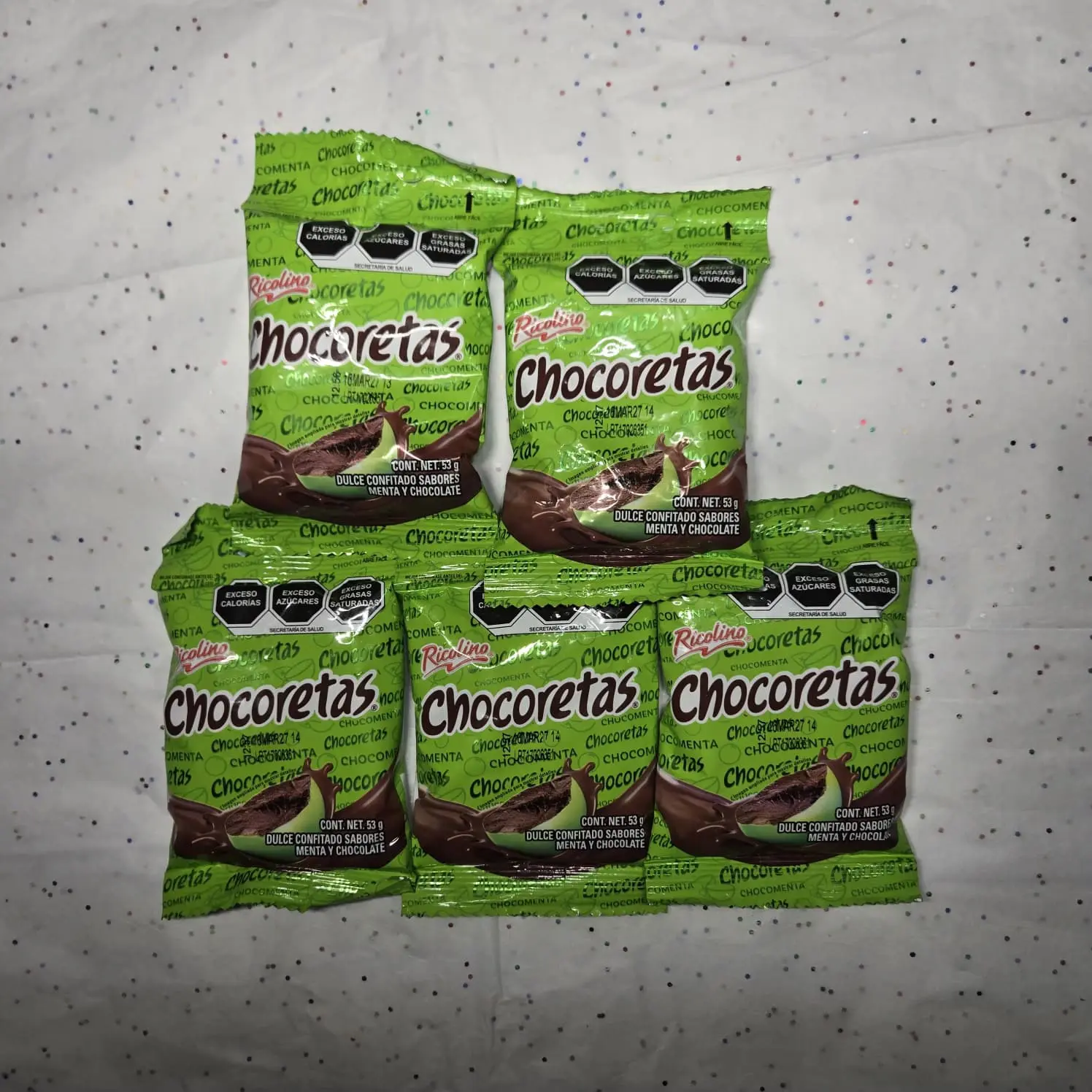 Chocoretas - 5Pack of 51g Bags Mint w Chocolate