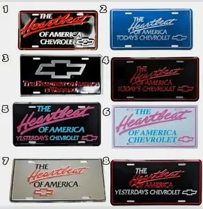 Chevrolet Heartbeat of America Vanity License Plate – Stainless Steel Chrome Car Decor