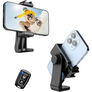 Phone Tripod Mount with  Remote, Fits Any Smartphone, Rotates Vertical and Horizontal, Universal Mount 360  Tripod Mount Adapter