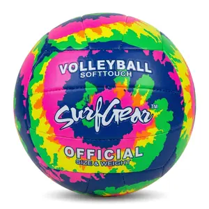 SURFGEAR Official Size 5 Volleyball – Soft Touch PU, Indoor Outdoor Training Ball, Durable Waterproof Beach Volleyball for Teens Adults Anti-Explosion Indoor/Outdoor Use