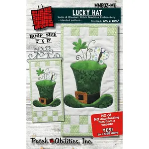Lucky Hat Pattern Machine Embroidery Version