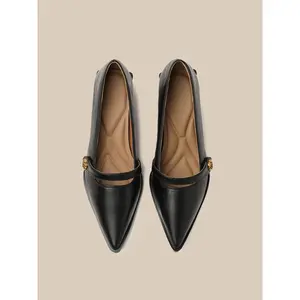 Women's French Vintage Mary Jane Shoes, Spring 2026 New Buckle High Heel Pumps, Square Toe PU Leather, Elegant Comfortable for Work and Parties