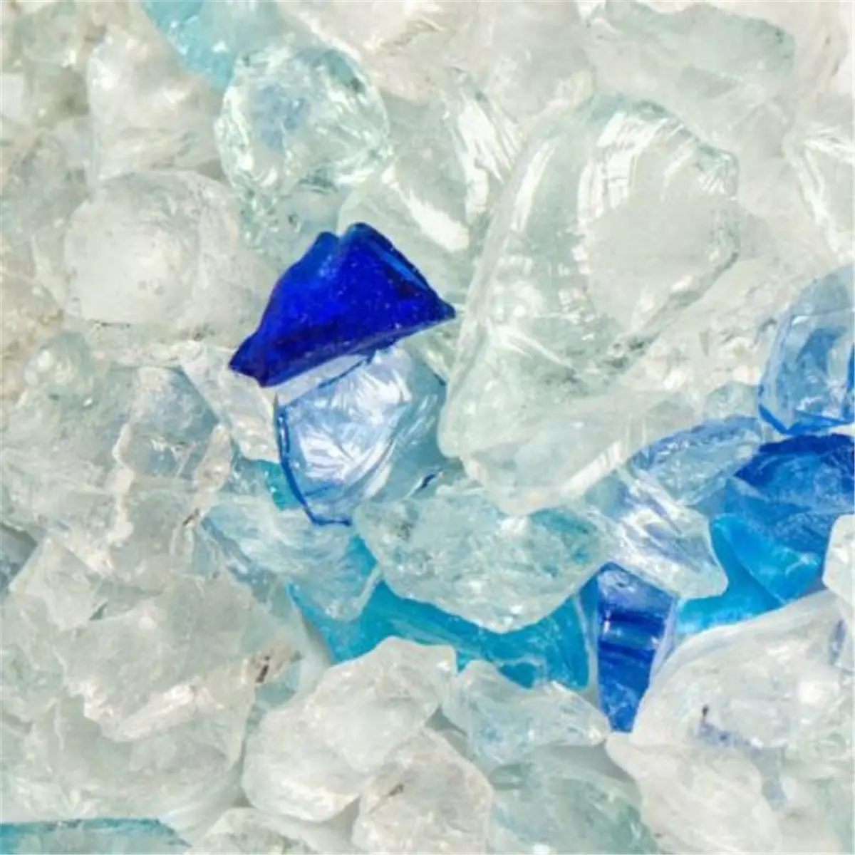 212 MAIN Eco-Friendly Landscape Glass Chunky Base Filler - Caribbean Mix, Tumbled Finish, 0.25-0.5 in Small Precise Sizing, 5 lbs, for DIY Projects, Swimming Pools, Landscaping, Flower Arrangements, Centerpieces, Aquariums