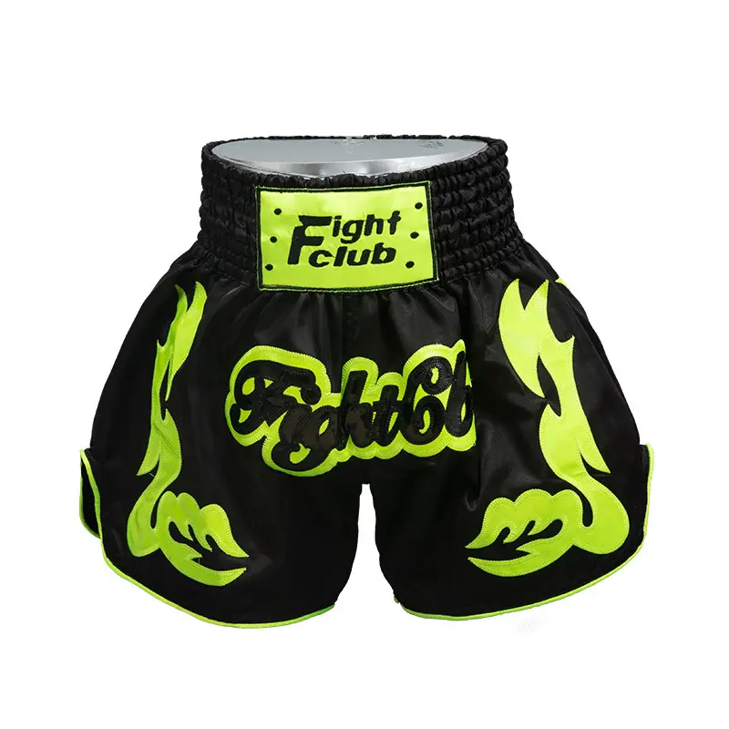 Cool black green floral Muay Thai pants