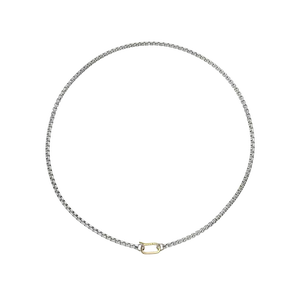 CAN OPENER BOX SILVER CHAIN NECKLACE