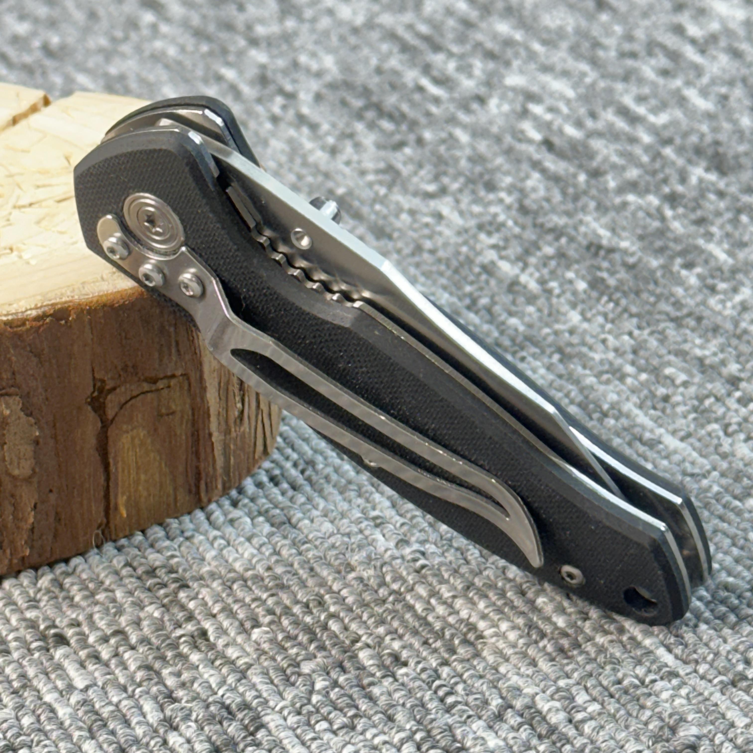 High Quality G10 Handle Folding Knife Sharp Stainless Steel Blade EDC Tool for Outdoor Camping