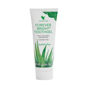 Forever Bright Toothgel with Aloe Vera & Bee Propolis Fluoride-Free Natural Mint Flavor 130g for Family Use