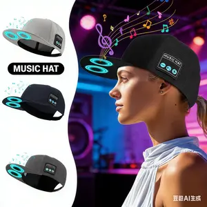 Bluetooth-compatible Enabled Duckbill Cap with Wireless Speakers, Bluetooth-compatible 5.4 Outdoor Music Hat, Multi-Functional Rechargeable Cap for Festivals