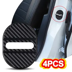 4pcs Silicone Car Door Lock Buckle Protector, Shockproof Cushion, Mute Shock Absorber, Universal Auto Interior Accessory, Car Door Closing Guard