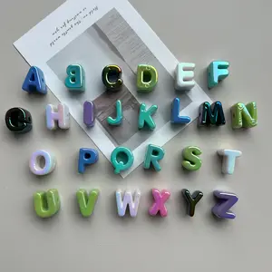 High-Quality A-Z Alphabet Beads, 20mm Multicolor Letter Beads, Acrylic Beads, DIY Jewelry Supplies, Perfect for Kids Gifts, Necklaces, Keychains, Pet Collars, Bead Mix