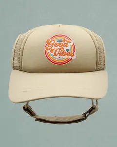 PupLid Good Vibes Trucker Hat for Cats | Human Hats Made for Cats