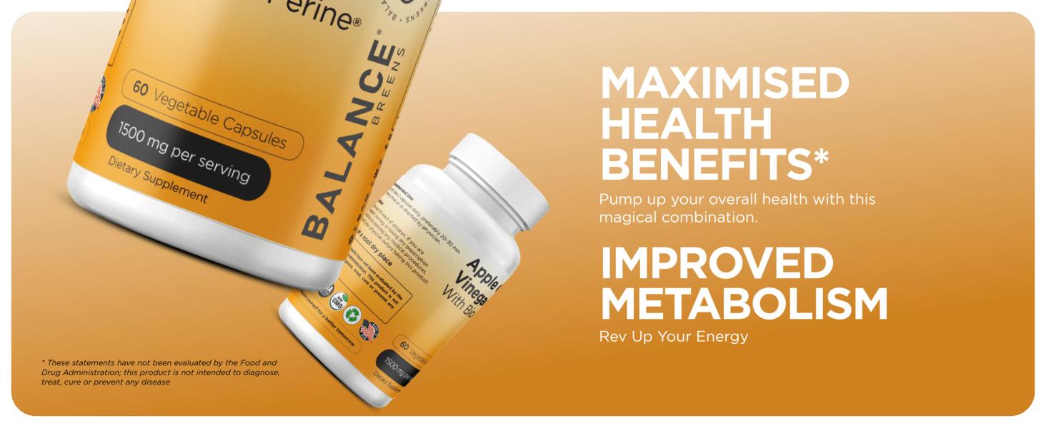 Apple Cider with Turmeric Bioperine Pills Edible Supplement Healthcare Fitness Dietary Vitamin