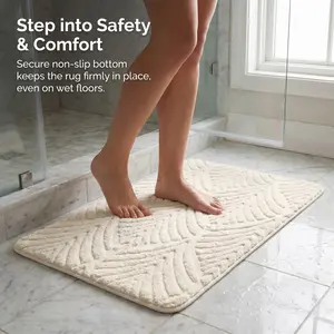 Bathroom Entrance Absorbent Non-Slip Mat, Memory Foam Toilet Hand Wash Area Rug, Entry Foot Pad, Bathroom Mat, Casual Style, Bathroom Floor Mat, Non Slip Mats
