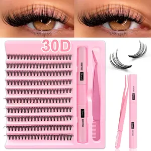 Large Capacity Cluster False Eyelashes, D Curl Style, Self-Extendable, Non-Toxic, Perfect for Daily Use, Parties, Travel, Gifts