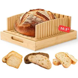 Sourdough Bread Slicer – 10.5″ Bread for Homemade Bread, Cutting Guide with Grooves, Wide Loaf Slicing Tool & Gift for Bread Lovers
