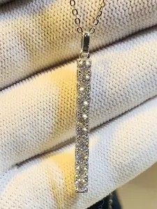 1 Pc Romantic Cubic Zirconia Necklace Pendant For Women For Valentine's Day Gift Engagement Anniversary Party Jewelry
