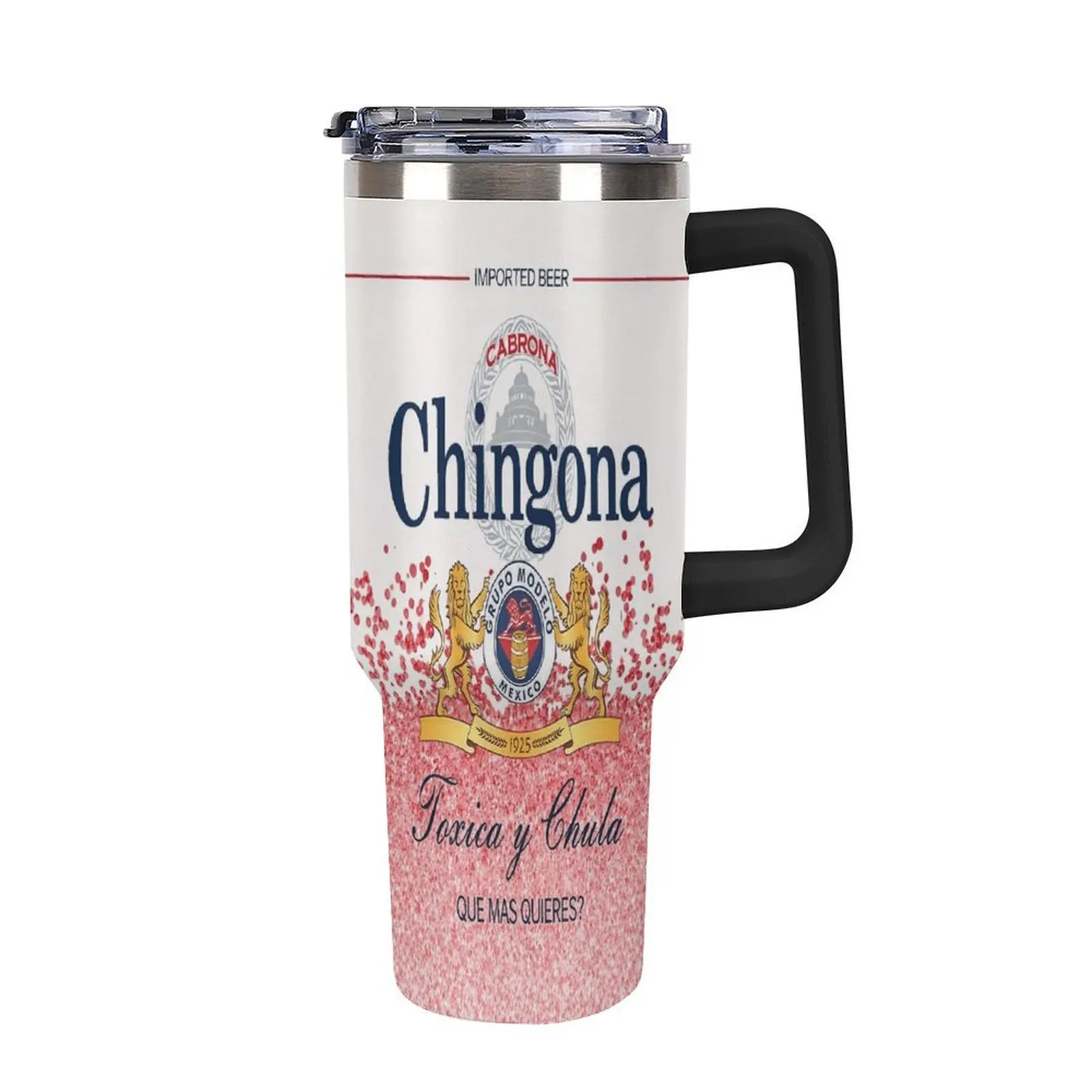 1pc Chingona Imported Beer Tumbler 20oz, Insulated Coffee Cup, Wide Mouth,  Non-Slip, Rust-Proof, Leak-Proof,, Oval Shape, Reusable, Hand Wash,  Valentine'S Day Theme, Multipurpose outdoorfun - TikTok Shop