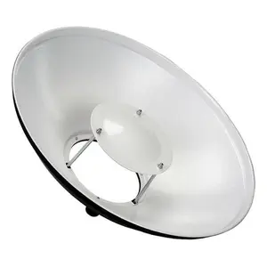 Fotodiox Pro Beauty Dish with Broncolor Speedring for Broncolor (Impact), Visatec, and Compatible - All Metal, Soft White Interior