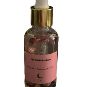 Sprinklegoddess Hecate Conjure Oil Infused with Crystals and Symbolic Key - Healing, Protection & Rituals