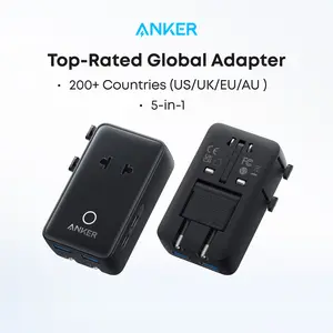 【Universal Travel Adapter Charger】Anker Nano Adapter Compatible with 200+ Countries, EU/US/UK/AU Plugs，5-in-1 2 USB-C 2 USB-A 1 AC，Perfect for International Travel,summerwins,FathersDayGift