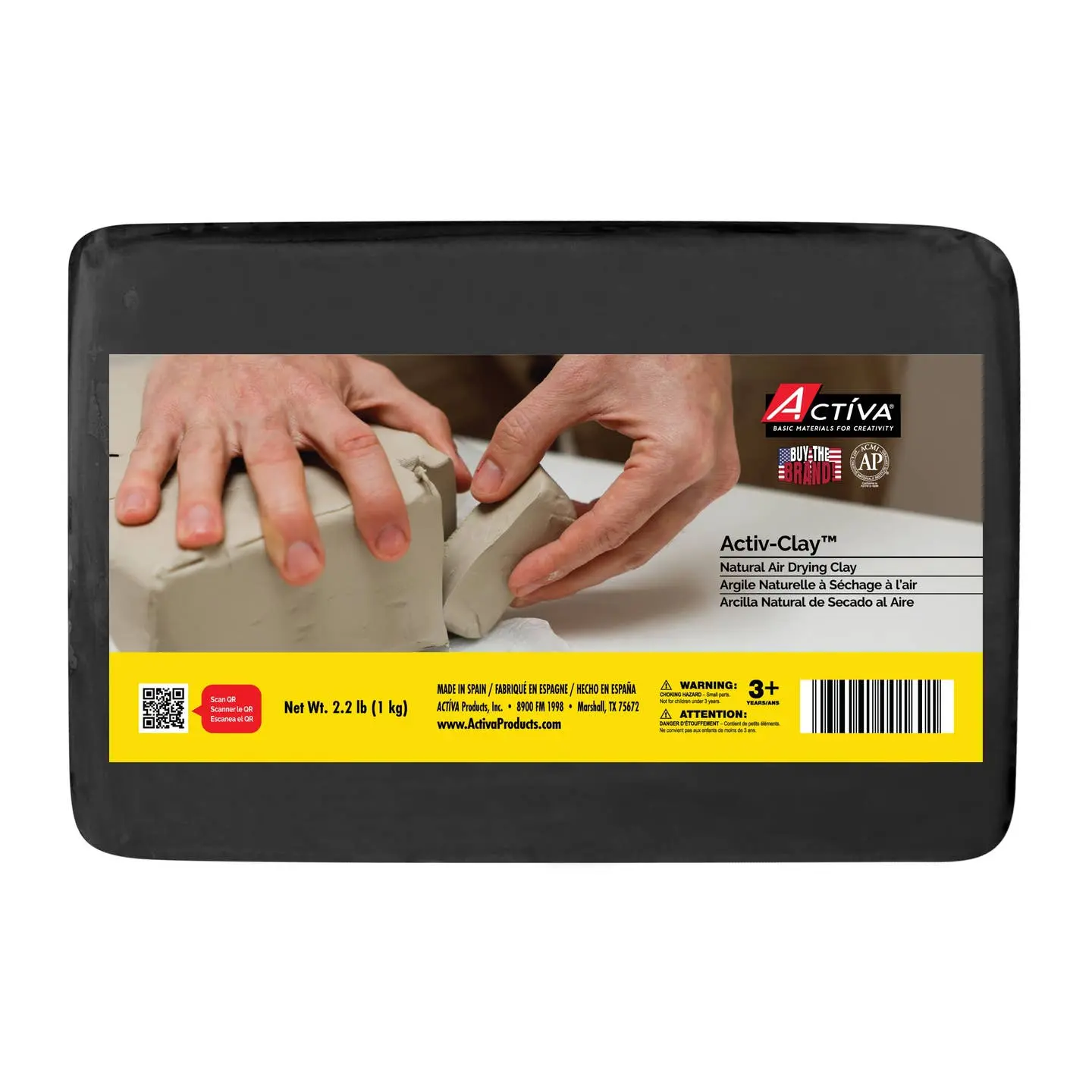Activ-Clay - Air Dry - Black - 2.2 lb. (1 kg.)