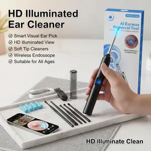 Spring Refresh：Smart Visual Ear Pick, HD Illuminated Ear Cleaner with Soft Tips, Wireless Endoscope Earwax Remover Kit for Adults & Kids