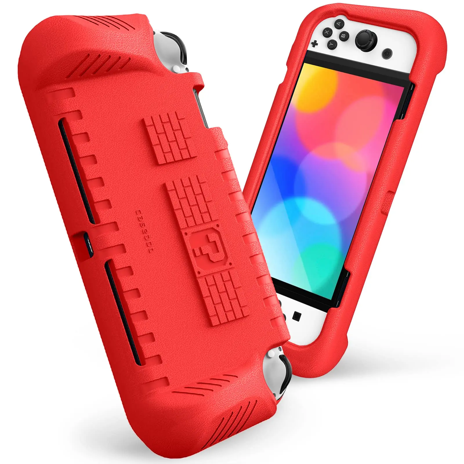Fintie EVA Shockproof Protector Casing for Nintendo Switch OLED Handheld, Ergonomic Grip, Game Card Slots, Easy Installation, Durable Console Accessories