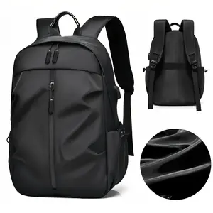 Men's Fashion Solid Color Simple Double Shoulder Backpack Lightweight Backpack Sports Travel Commuting Laptop Backpack Student Backpack