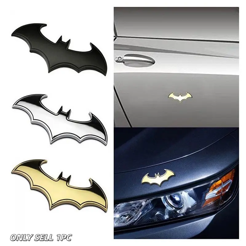 1PC 3D Bat Shape Car Stickers Auto Moto Decoration Sticker Decal Car Decals Motorcycle Automobiles Car Styling Accessories Car Decorative Sticker Decal For Cars