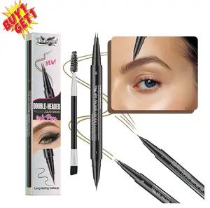 (Buy One Get One Free) 2 in 1 Eyebrow Pencil, 1 Count Long Lasting Eyebrow Pencil, Eve Brow Makeup Tool, Makeup Accessories, Cosmetic Product for Women