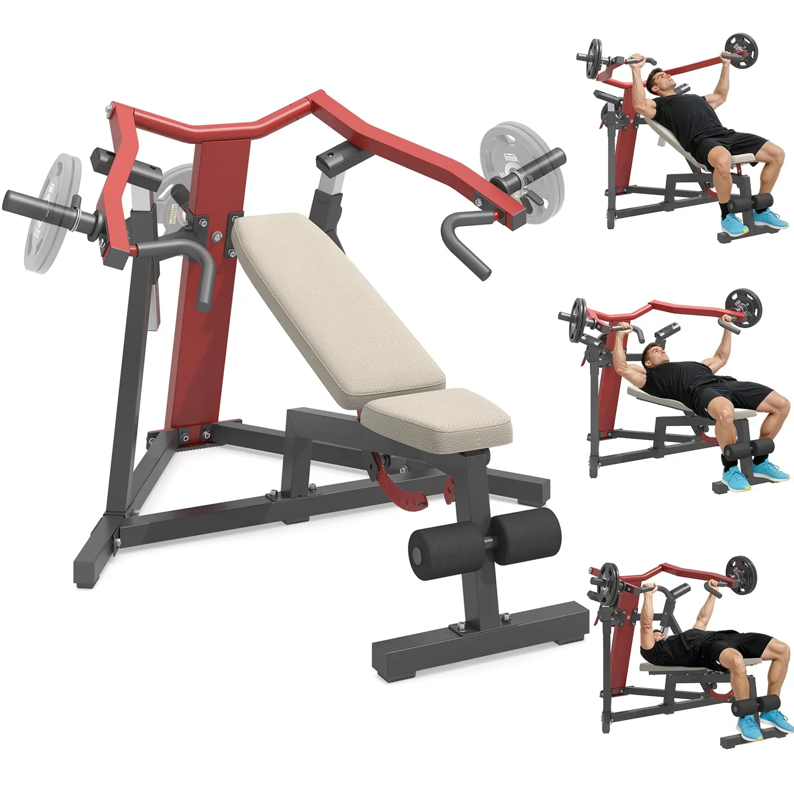 [2 PACKAGE SHIPPING]YODOLLA 3-in-1 Adjustable Weight Bench Chest Press Workout Machine for Home Gym, Incline Decline Flat Bench Press, Heavy Duty Steel Frame Upper Body Workout Home Gym Equipment