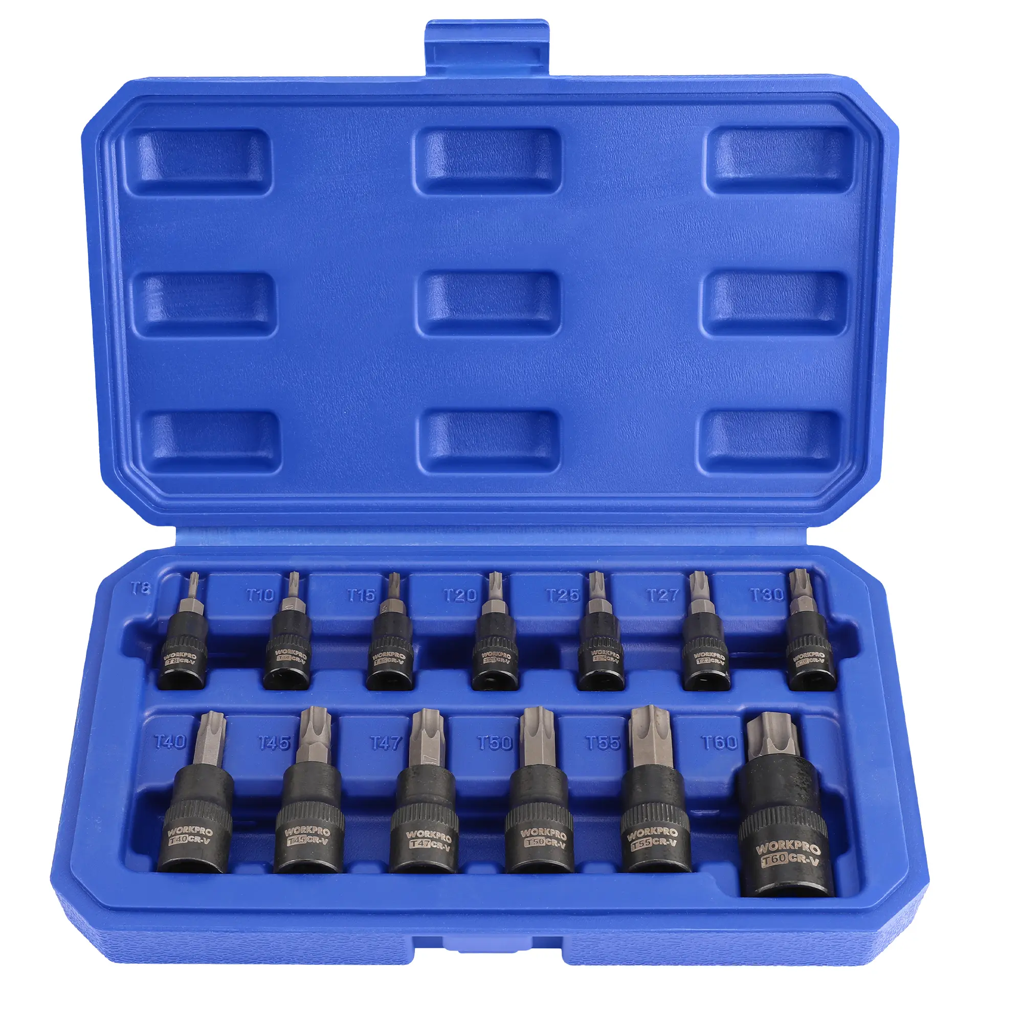 #backtoschool WORKPRO Torx Bit Socket Set, Torx Bits Socket Set, Premium S2 Steel Bits and CR-V Sockets with Storage Case