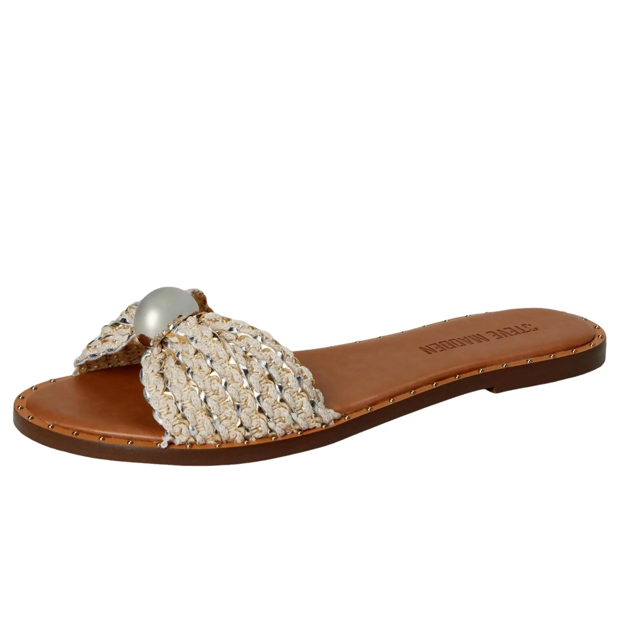 Steve Madden Dipsy Slide Sandal Metal Multi  DIPS02S1 Women's