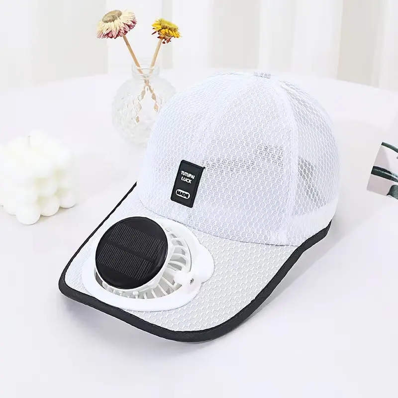 Unisex Solar Mesh Baseball Cap - UV Sun Protection, Built-In Fan, USB Rechargeable, Heat Relief Hiking Headwear, Hats for Women, Summer Outdoor Solar Hats with Fan