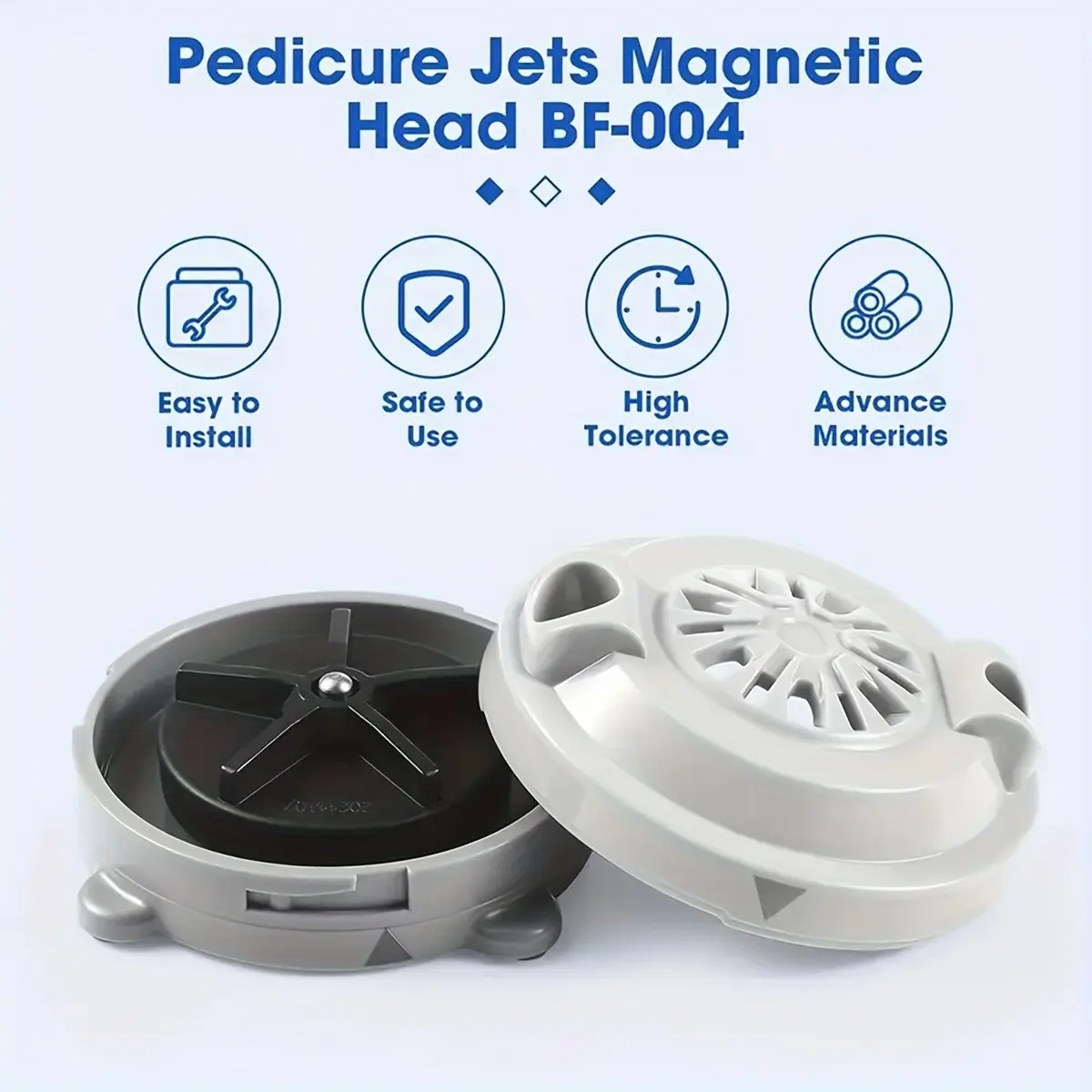 Magnetic Jet Head Motor for Pedicure Spa Chair Replacement Part with Propeller And Cap Pipeless Design for LURACO Durable Plastic Construction Easy to Clean Ideal for Hard Floors Spa Chair Motor Replacement Rotating Jet Head 4 Pin