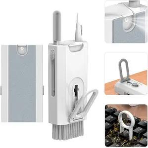 Generic 8 in 1 Multifunctional Electronic Cleaning Kit, Cleaning kit Phone, Keyboard Dust Removal Brush, Laptop, Headphones, Smartphone, Tablet Cleaner with Spray and Microfiber Cloth, White
