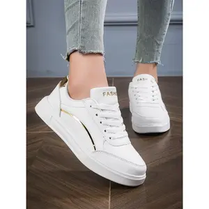 Women's Fashionable Lace Up Low Top Sneakers, Casual Comfortable Sports  for Daily Wear, Female All-match Round Toe  for Daily Wear natural foot shape shoes fall