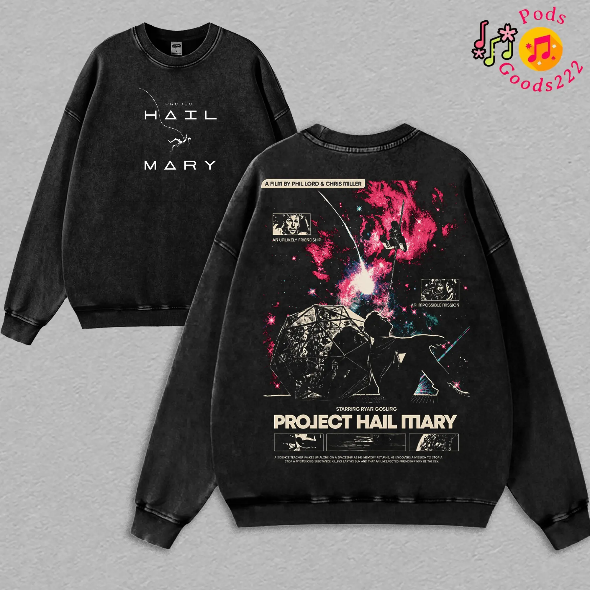 Men's Streetwear T-Shirt, Oversized Sci-Fi Graphic Print in Heavyweight 230gsm Pure Cotton, Vintage Washed, Crew Neck, Cool Iron, Tumble Dry, Drop Shoulder, Apparel, Clothes, Seamless, Sci-Fi Adventure Graphic, Classic, Menswear, Round Neck, Sci-Fi Print