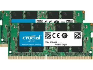 Crucial 32GB (2 x 16GB) 260-Pin DDR4 SO-DIMM DDR4 3200 (PC4 25600) Laptop Memory Model CT2K16G4SFRA32A Crucial 32GB (2 x 16GB) 260-Pin DDR4 SO-DIMM DDR4 3200 (PC4 25600) Laptop Memory Model CT2K16G4SFRA32A