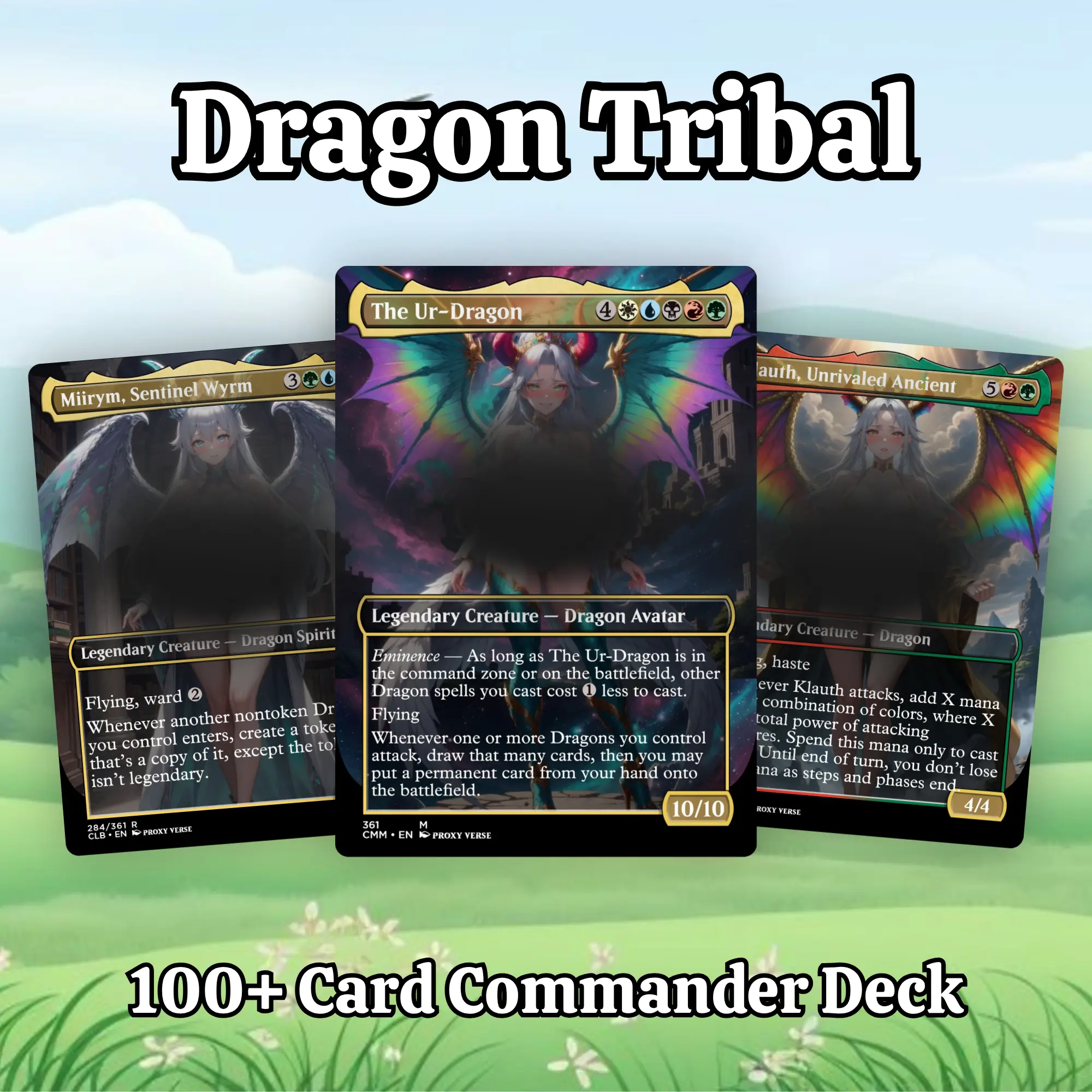 Proxy 100+ Card Commander Deck – Dragon Tribal Ready to Play Perfect Gift for  Players & Collectors