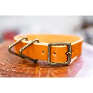 Leather Dog Collar - Tan