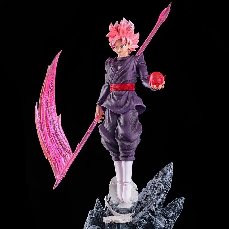 DBZ statue model PVC collection statue, hand-held moon machete and energy ball, finely colored collection toys, animation collection, perfect gift for anime fans, suitable for home decoration and game room, as well as doll collection.