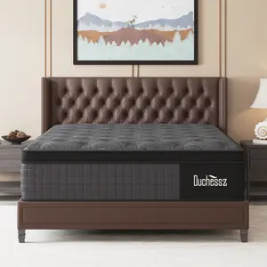 Twin Full Queen King Mattress, 10"12"14" Hybrid Mattress with Gel Memory Foam and Individually Pocket Innerspring Euro Top Mattresses Medium Firm for Motion Isolation, Edge Support, 100 Night Trial