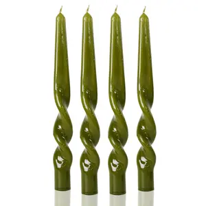MAITREYA Spiral Taper Candles Conical Stick Candles Taper Candles-Set of 4 for Decoration Weddings Party Church-Unscented Dripless Candles,10inch