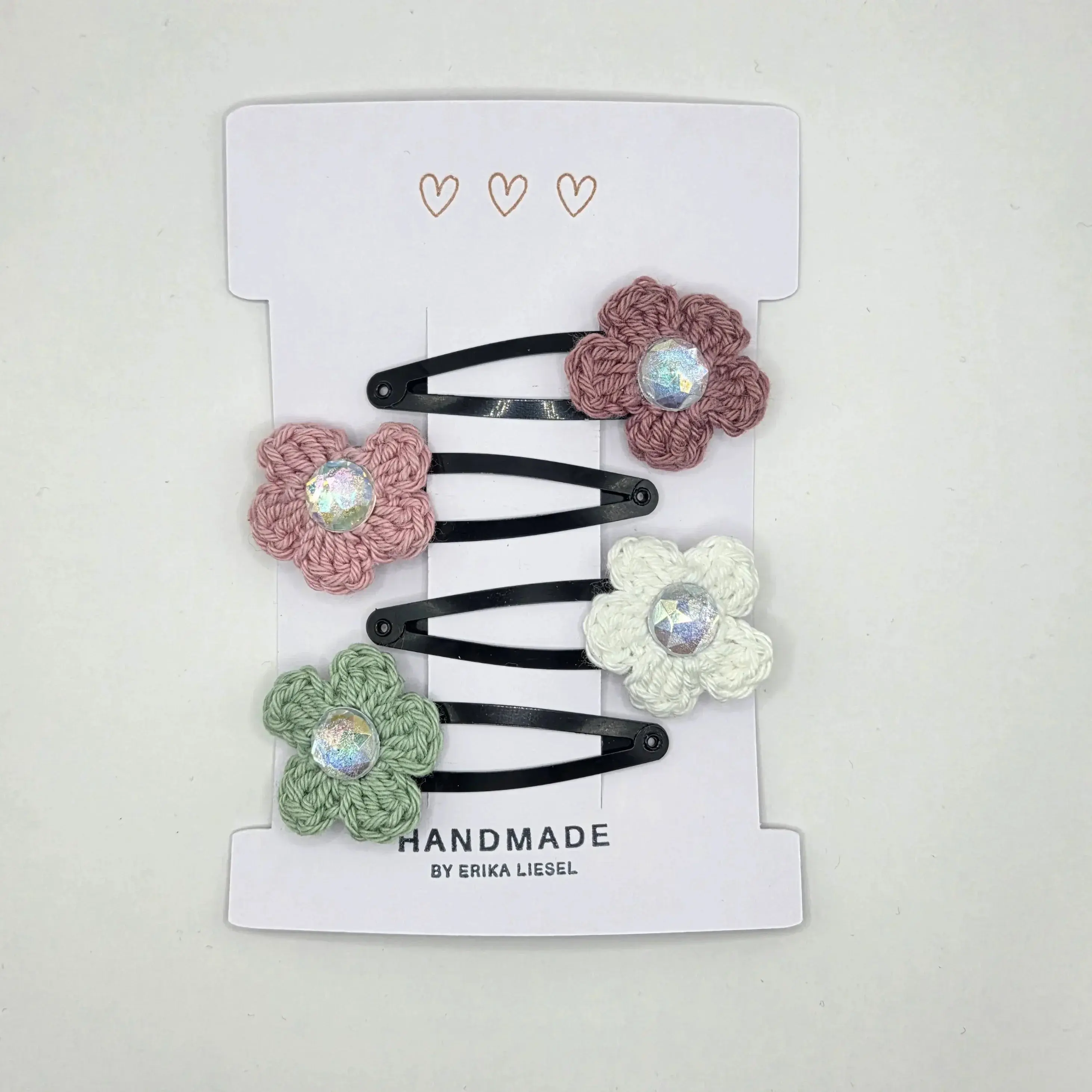 Crochet Flower Snap Clips