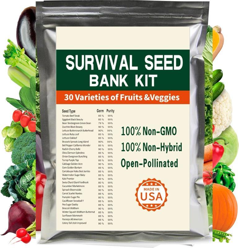 Massive 30,000 Mixed Veggie Seeds Pack – 30 Bestselling Varieties for DIY Gardens, Easy to Plant & Perfect for Beginners