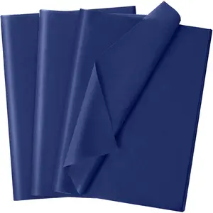 120 Sheets 20"X14" Tissue Paper for  Bags Wrapping, Navy Blue Art Tissue Paper Bulk for Weddings Birthday Party Crafts Decoration