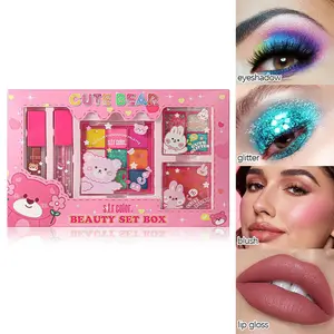Makeup Set Cosmetics Princess Makeup Box Eyeshadow Set Girls' Lipstick Lip Gloss Beauty Box Set
